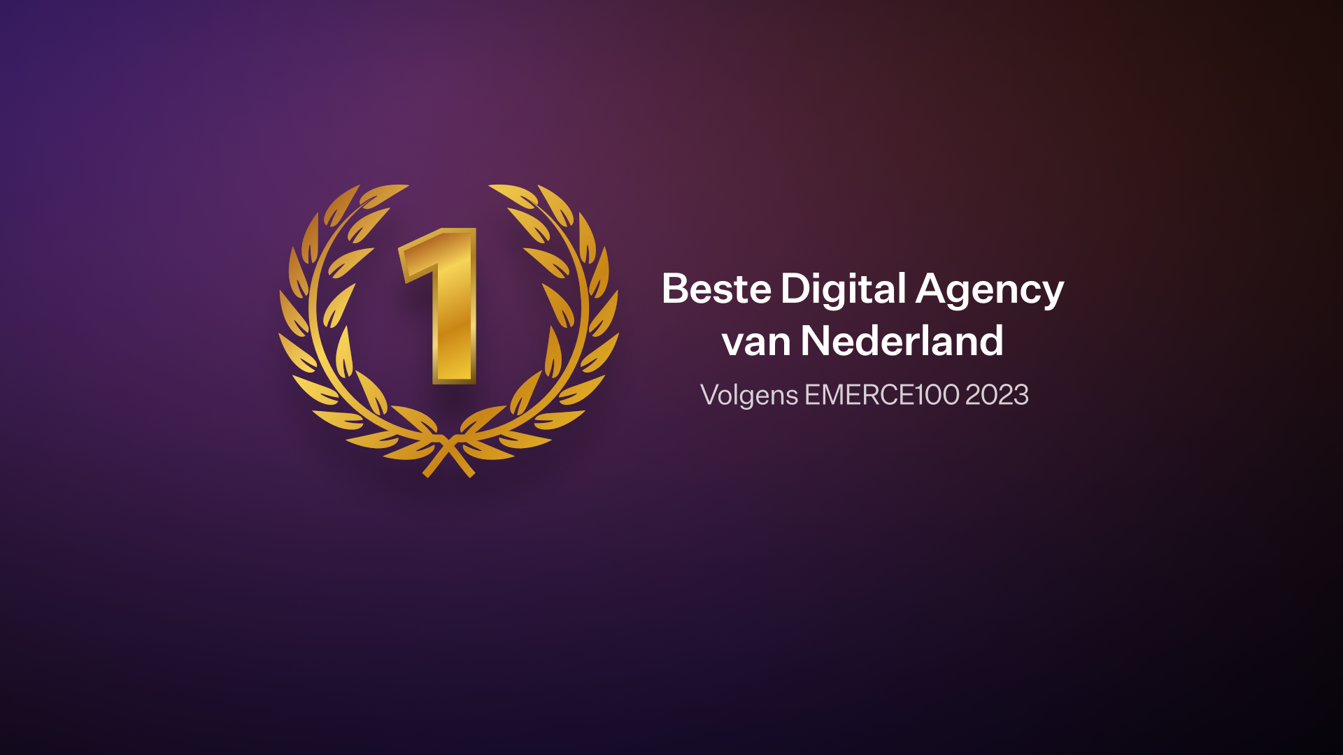 Gravity Beste Digital Agency van Nederland - Emerce100 2023